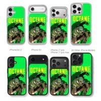 Octane Apex yellow green cyber art Chris Brown Phone Case Black Electroplated Silver For Iphone 11 To 17
