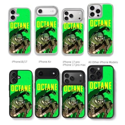 Octane Apex yellow green cyber art Chris Brown Phone Case Black Electroplated Silver For Iphone 11 To 17