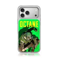 Octane Apex yellow green cyber art iPhone 17 Pro Max Electroplated Silver Case1