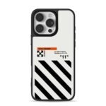 Off White NASA stripe arrow print Phone Case for iPhone 11-17 & Samsung Galaxy S24-S26