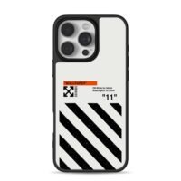 Off White NASA stripe arrow print Phone Case for iPhone 11-17 & Samsung Galaxy S24-S26
