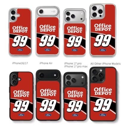 Office Depot 99 Ford racing livery Chris Brown Phone Case Black Electroplated Silver For Iphone 11 To 17