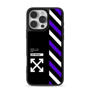 Off-White x Nike striped cross logo Phone Case for iPhone 11-17 & Samsung Galaxy S24-S26