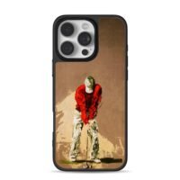 Oil painted golfer preparing swing iPhone 16 Pro Max Black Case