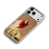 Oil painted golfer preparing swing iPhone 17 Pro Max Electroplated Silver Case2