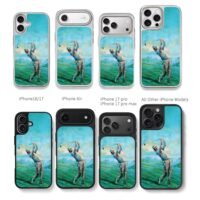 Oil painting of a golfer swinging on a golf course Chris Brown Phone Case Black Electroplated Silver For Iphone 11 To 17