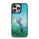 Oil painting of a golfer swinging on a golf course Phone Case for iPhone 11-17 & Samsung Galaxy S24-S26