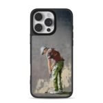Oil painting of a putting golfer iPhone 16 Pro Max Black Case