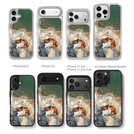 Oil painting Tiger Woods golf swing Chris Brown Phone Case Black Electroplated Silver For Iphone 11 To 17