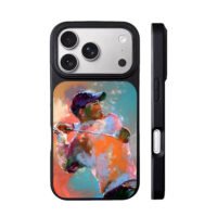 Oil painting Tiger Woods golf swing iPhone 17 Pro Max Black Case