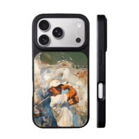 Oil painting Tiger Woods golf swing iPhone 17 Pro Max Black Case