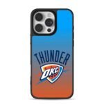 OKC Thunder NBA logo blue orange iPhone 16 Pro Max Black Case