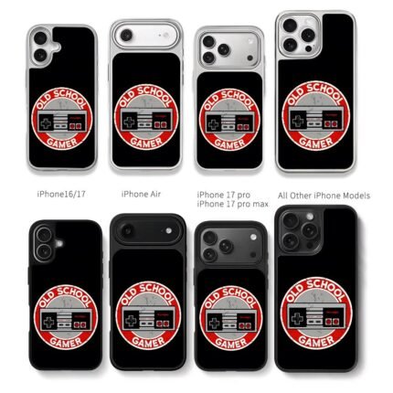 Old School Gamer NES controller Chris Brown Phone Case Black Electroplated Silver For Iphone 11 To 17