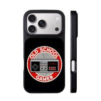 Old School Gamer NES controller iPhone 17 Pro Max Black Case
