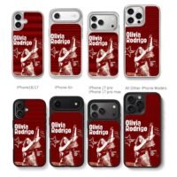 Olivia Rodrigo live concert poster Chris Brown Phone Case Black Electroplated Silver For Iphone 11 To 17