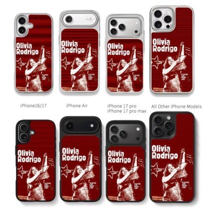 Olivia Rodrigo live concert poster Chris Brown Phone Case Black Electroplated Silver For Iphone 11 To 17