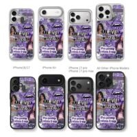 Olivia Rodrigo purple GUTS vampire Chris Brown Phone Case Black Electroplated Silver For Iphone 11 To 17