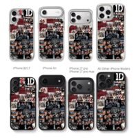 One Direction 1D fan photo collage Chris Brown Phone Case Black Electroplated Silver For Iphone 11 To 17