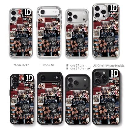 One Direction 1D fan photo collage Chris Brown Phone Case Black Electroplated Silver For Iphone 11 To 17