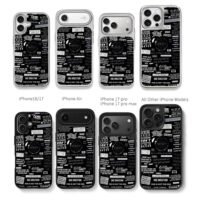 One Direction lyrics collage black Chris Brown Phone Case Black Electroplated Silver For Iphone 11 To 17