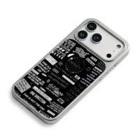 One Direction lyrics collage black iPhone 17 Pro Max Electroplated Silver Case2