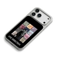 One Direction member photo collage iPhone 17 Pro Max Electroplated Silver Case2