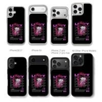 One Piece Luffy Gear5 anime graphic Chris Brown Phone Case Black Electroplated Silver For Iphone 11 To 17