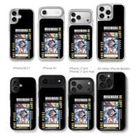 One Piece Monkey D Luffy Gear 5 art Chris Brown Phone Case Black Electroplated Silver For Iphone 11 To 17