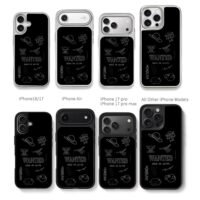 One Piece wanted Luffy Ace Chopper Chris Brown Phone Case Black Electroplated Silver For Iphone 11 To 17