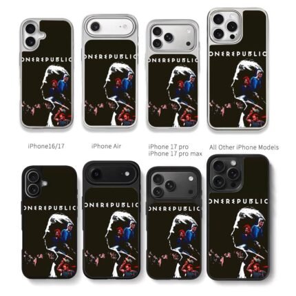 OneRepublic band concert member art Chris Brown Phone Case Black Electroplated Silver For Iphone 11 To 17