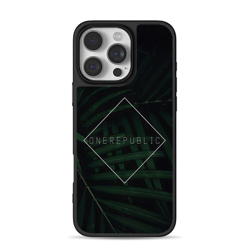 ONEREPUBLIC dark palm leaves iPhone 16 Pro Max Black Case ONEREPUBLIC dark palm leaves iPhone 16 Pro Max Black Case