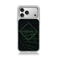 ONEREPUBLIC dark palm leaves iPhone 17 Pro Max Electroplated Silver Case1