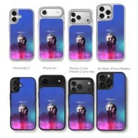 OneRepublic Human melted statue art Chris Brown Phone Case Black Electroplated Silver For Iphone 11 To 17