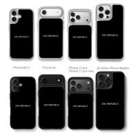 OneRepublic logo red on black Chris Brown Phone Case Black Electroplated Silver For Iphone 11 To 17