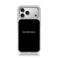 OneRepublic logo red on black iPhone 17 Pro Max Electroplated Silver Case1