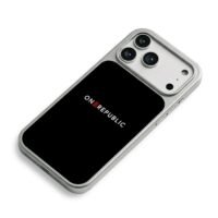 OneRepublic logo red on black iPhone 17 Pro Max Electroplated Silver Case2