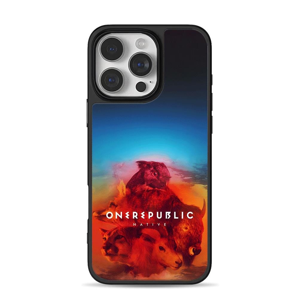 OneRepublic Native wildlife sunset iPhone 16 Pro Max Black Case OneRepublic Native wildlife sunset Phone Case for iPhone 11-17 & Samsung Galaxy S24-S26 - Image 1