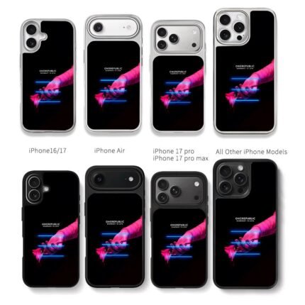 OneRepublic SomebodyToLove handrose Chris Brown Phone Case Black Electroplated Silver For Iphone 11 To 17