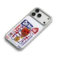 Oni Neko maneki neko oni mask lucky iPhone 17 Pro Max Electroplated Silver Case2