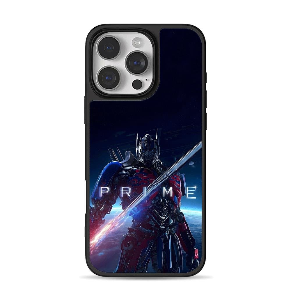 Optimus Prime PRIME sword space iPhone 16 Pro Max Black Case Optimus Prime PRIME sword space Phone Case for iPhone 11-17 & Samsung Galaxy S24-S26 - Image 1