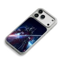 Optimus Prime PRIME sword space iPhone 17 Pro Max Electroplated Silver Case2