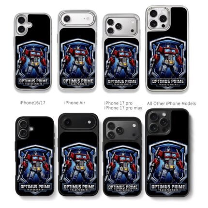Optimus Prime Transformer robot art Chris Brown Phone Case Black Electroplated Silver For Iphone 11 To 17