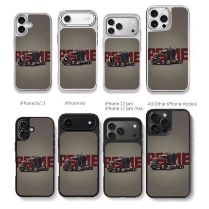 Optimus Prime truck with PRIME text Chris Brown Phone Case Black Electroplated Silver For Iphone 11 To 17