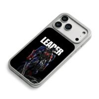 Optimus Prime with Leader on black iPhone 17 Pro Max Electroplated Silver Case2