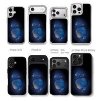 Oracle Red Bull blue droplets Chris Brown Phone Case Black Electroplated Silver For Iphone 11 To 17