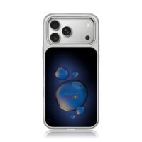 Oracle Red Bull blue droplets iPhone 17 Pro Max Electroplated Silver Case1
