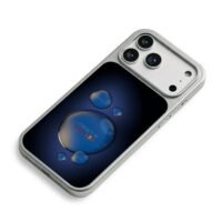 Oracle Red Bull blue droplets iPhone 17 Pro Max Electroplated Silver Case2
