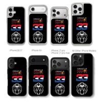 Oracle Red Bull Racing 33 lion Chris Brown Phone Case Black Electroplated Silver For Iphone 11 To 17