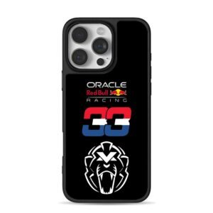 Oracle Red Bull Racing 33 lion iPhone 16 Pro Max Black Case