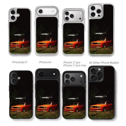Orange BMW E30 with nostalgia ULTRA Chris Brown Phone Case Black Electroplated Silver For Iphone 11 To 17